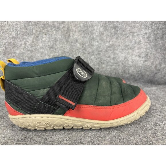 Chaco Ramble Puff Shoes Womens Size 6 Green Red Slip On Camp Slippers - Picture 4 of 8